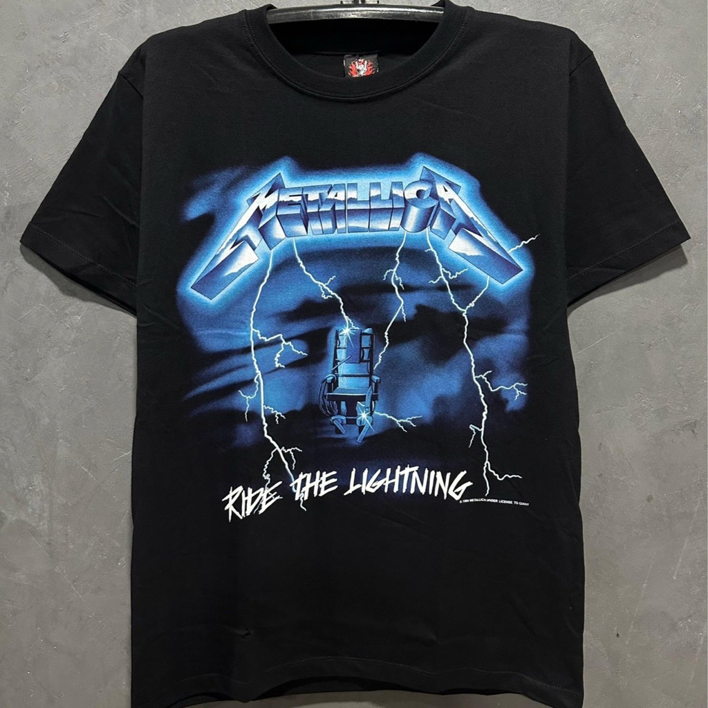 เสื้อยืด Metalica เก้าอี้ไฟฟ้า ป้าย RockYeah ผ้าคอตตอน 100