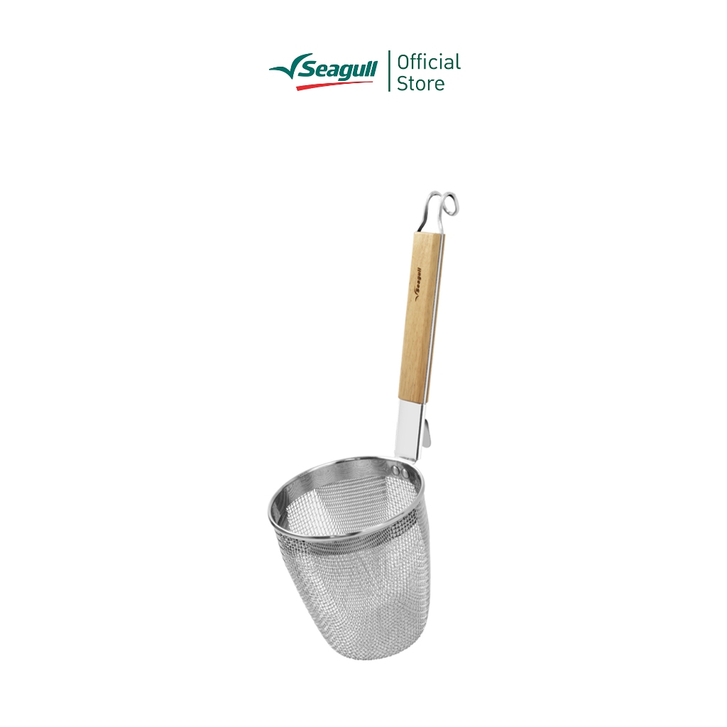 Seagull ตะกร้อลวกเส้น ขนาด 14 ซม. ด้ามสั้น Noodle Colander Short Handle