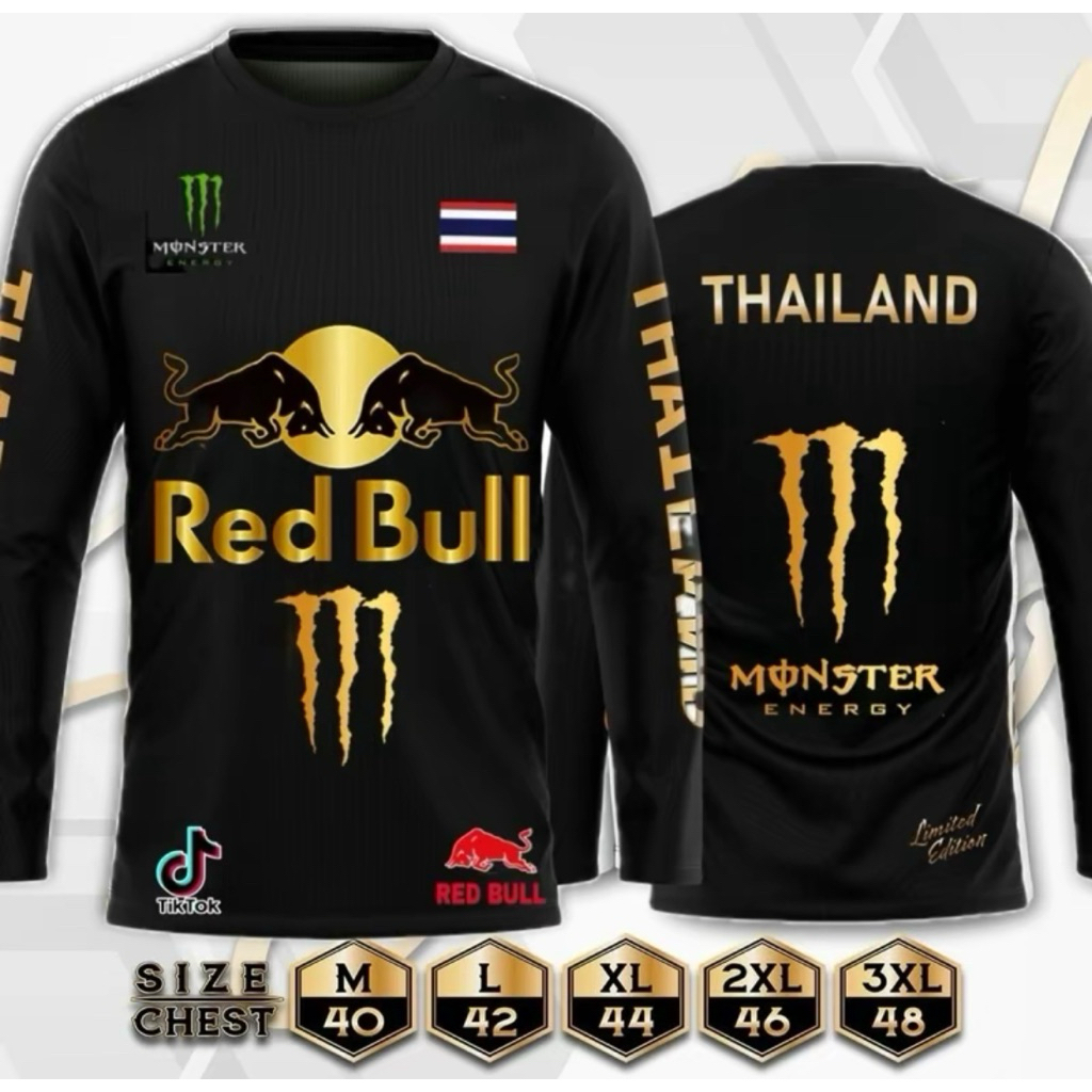 เสื้อพิมพ์ลาย Red Bull ผ้าไมโคร