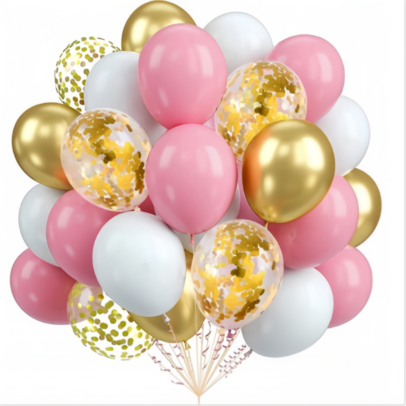 ส่งสินค้าทุกวัน ชุดลูกโป่งยาง 12 นิ้ว พร้อมริบบิ้น สําหรับตกแต่งงานปาร์ตี้วันเกิด งานแต่งงาน - รูปที่ 2