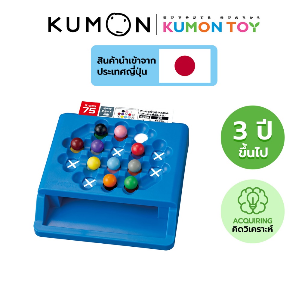 Kumon toys logical ball slide ของเล่นคุมองปริศนาลูกบอลหลายสีของเล่นเสริมพัฒนาการเด็กอายุ 3 ปีขึ้นไปสินค้าพร้อมส่ง