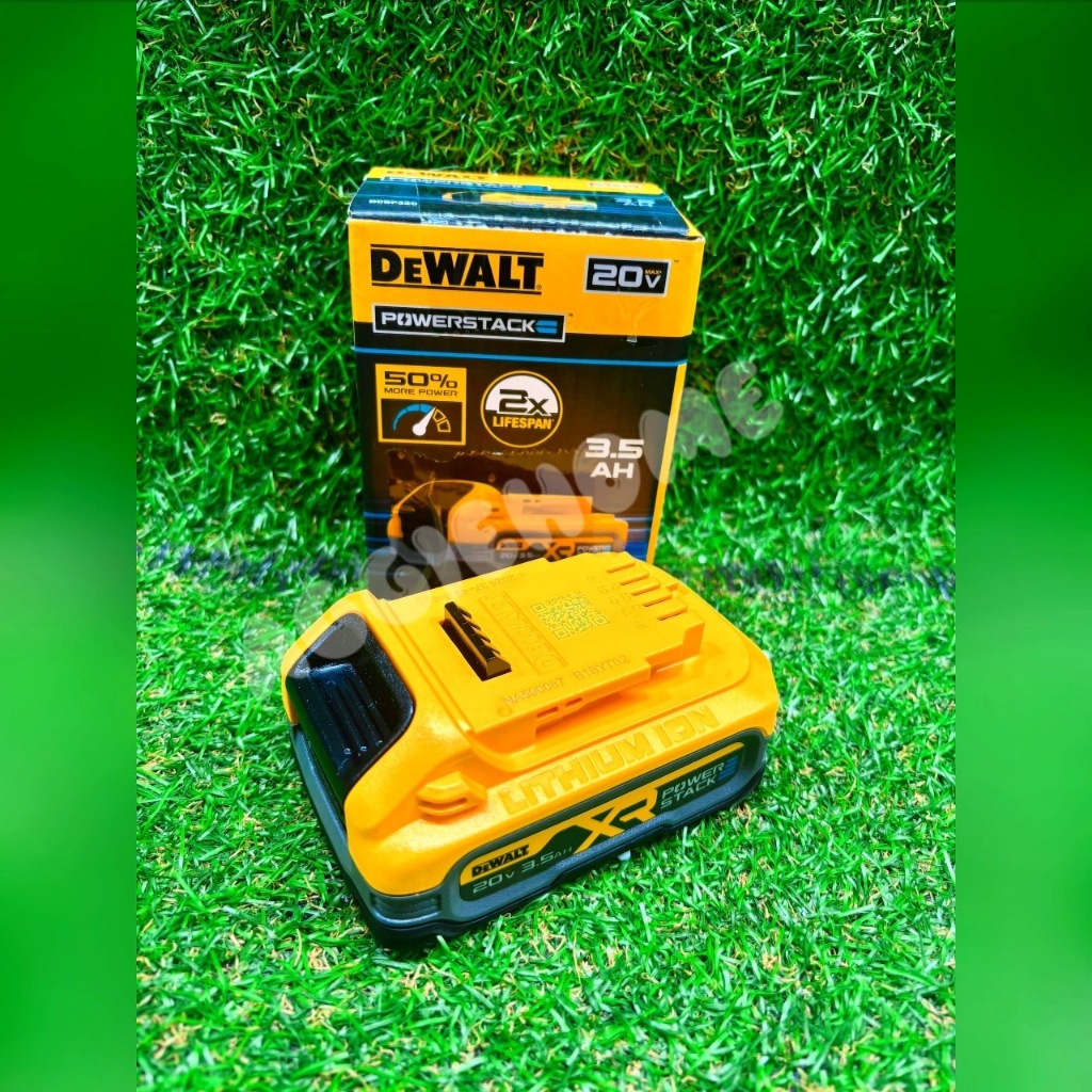 DEWALT แบตเตอรี่ 20V รุ่น DCBP320 (3.5AH) 63WH. POWERSTACK LI-ION BATTERY มีไฟ LED แสดงสถานะการชาร์จ