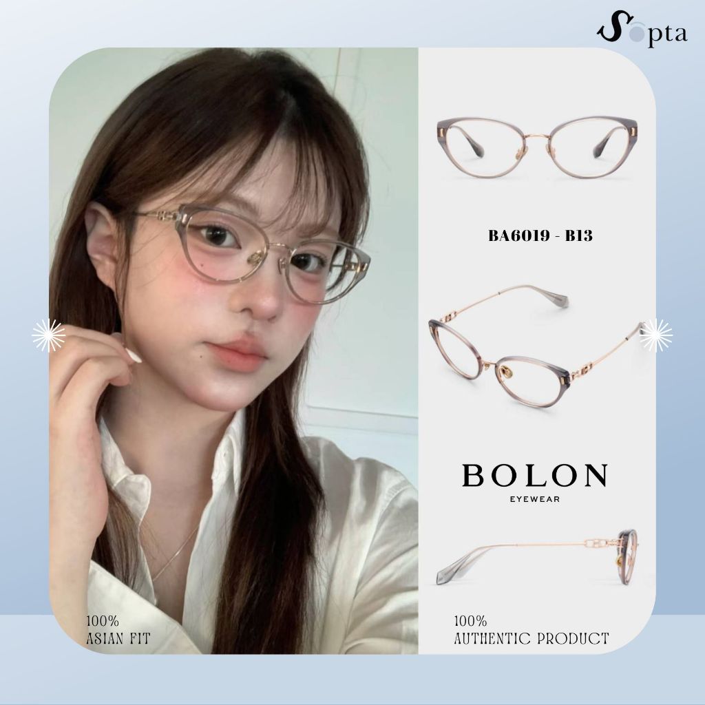 แว่นตา แว่น Bolon (โบลอน) รุ่น OMIYA BA6019 สี B13 ทรงแคทอาย Cat eye