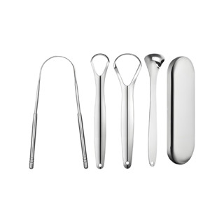 ✨【4ชิ้นแถมฟรี】ที่ขูดลิ้นสแตนเลสเกรดพรีเมียม 💎ทำความสะอาอาดลิ…