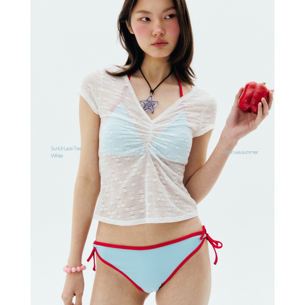 when.we.summer - Sunlit Lace Tee (-เฉพาะตัวเสื้อ-)