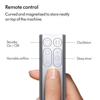 Dyson Pure Cool™ TP00 Tower Purifier Fan White Silver พัดลมฟอกอากาศ ไดสัน สีขาว พร้อมกระเป๋าผ้าสีขาว