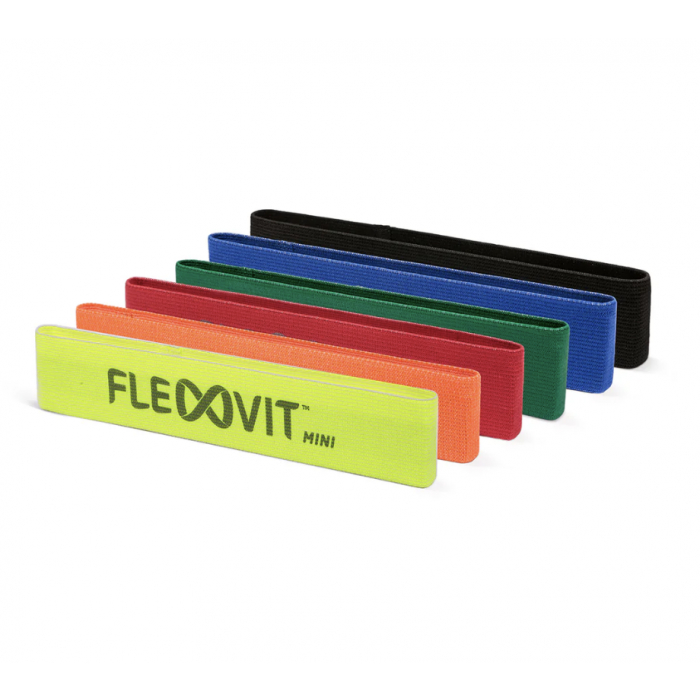 FLEXVIT® Mini Bands (Set of 6) ชุดสายยืดออกกำลังกาย FLEXVIT® Mini Bands  ครบเซ็ต 6 ระดับความต้านทาน
