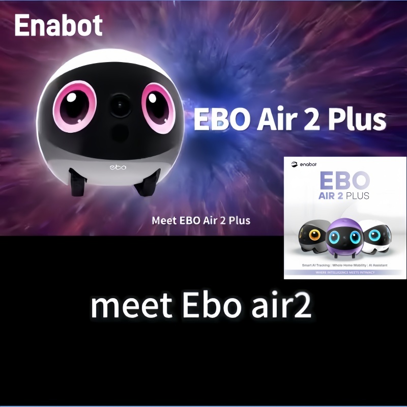 【New】EBO Air 2 Plus หุ่นยนต์คู่บ้านอัจฉริยะ กล้อง 3K ลาดตระเวนอัตโนมัติ วิดีโอคอลได้ ดูแลสัตว์เลี้ยง