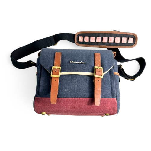 Herringbone Postman Medium Camera Messenger Bag