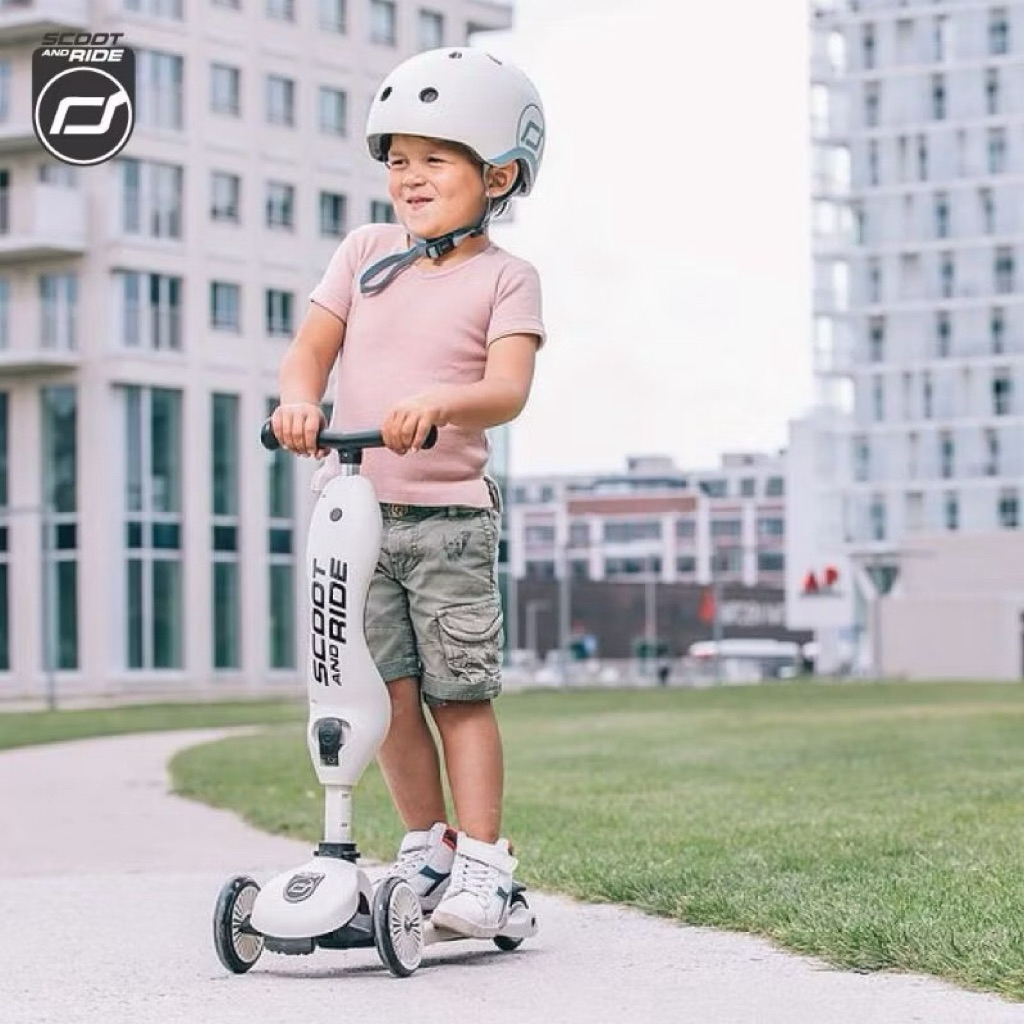SCOOT & RIDE HELMET หมวกกันกระเเทกเด็ก size S-M  สีเทา มือ 1‼️
