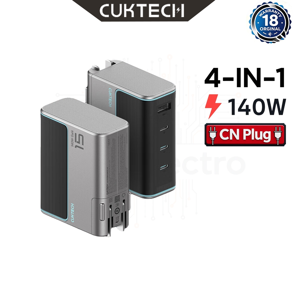 cuktech GaN3  หัวชาร์จเร็ว 140W 4 พอร์ต / AD1003 หัวชาร์จเร็ว 120W 3 พอร์ต- AD1404U / AD1404T