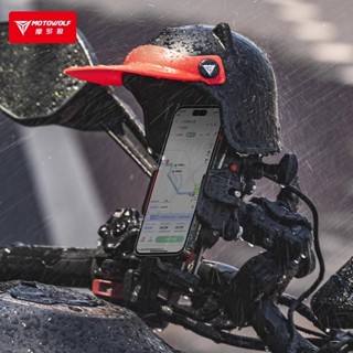 MOTOWOLF หมวกบังแดดโทรศัพท์ - กันน้ำ+สไตล์วินเทจ+ขนาดเล็ก (ส…