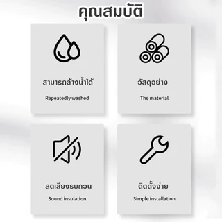 Novvia 3pcs คิ้วกั้นประตู 4 สี 93cm ที่กั้นประตู ยาง แผ่นกั้นประตู กันแมลง กันแอร์ออก ป้องกันเสียง