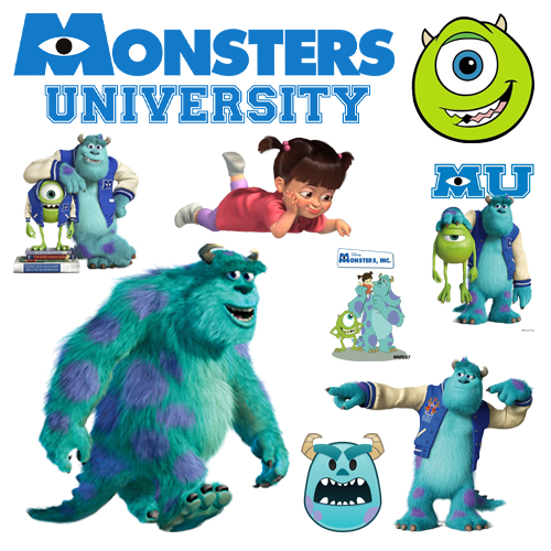 ตัวรีดสติกเกอร์monsters set 1.   monsters university    รีดง่ายแผ่นฟิมล์รีดร้อน – โปรปัง