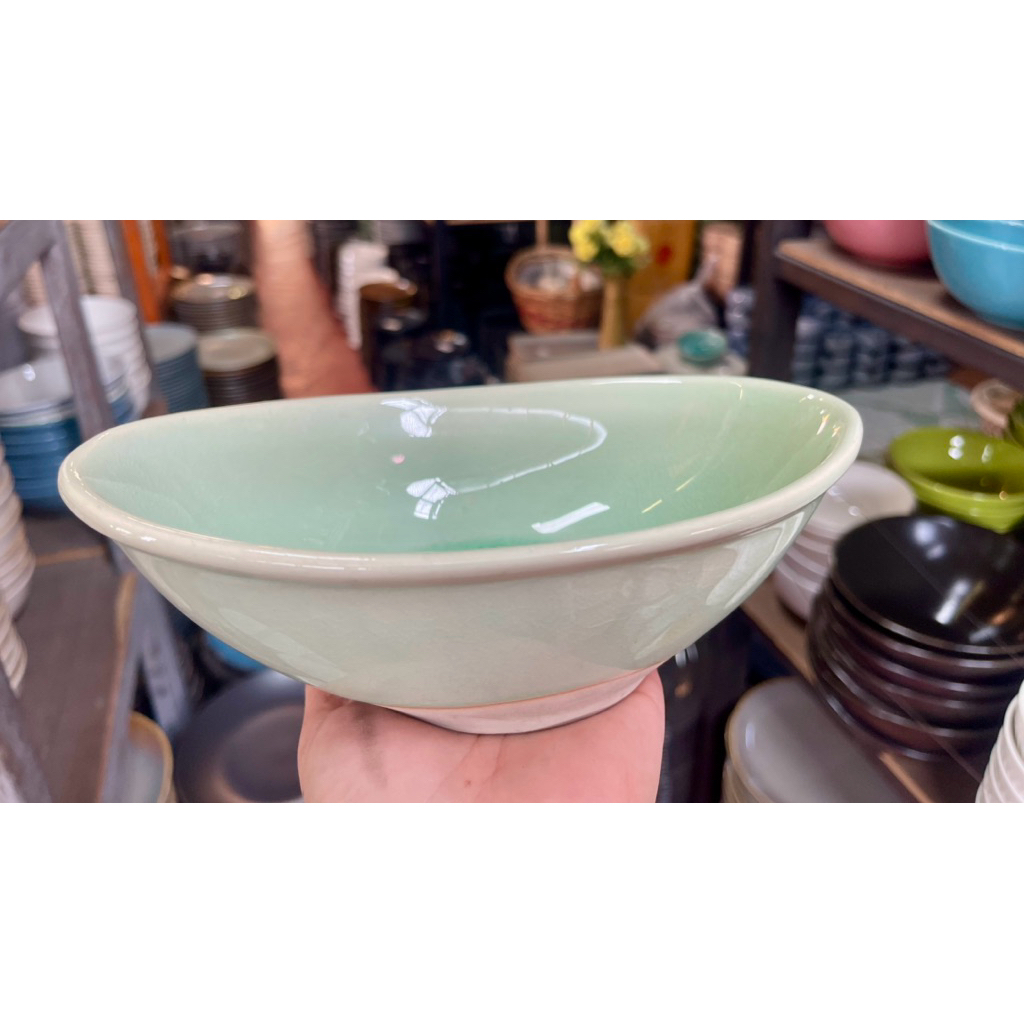 ชามเซรามิคทรงเรือ ชามเซรามิคทรงรี ขนาด 8 นิ้ว ลึก 2.5 นิ้ว สามารถใช้กับไมโครเวฟได้ - รูปที่ 6