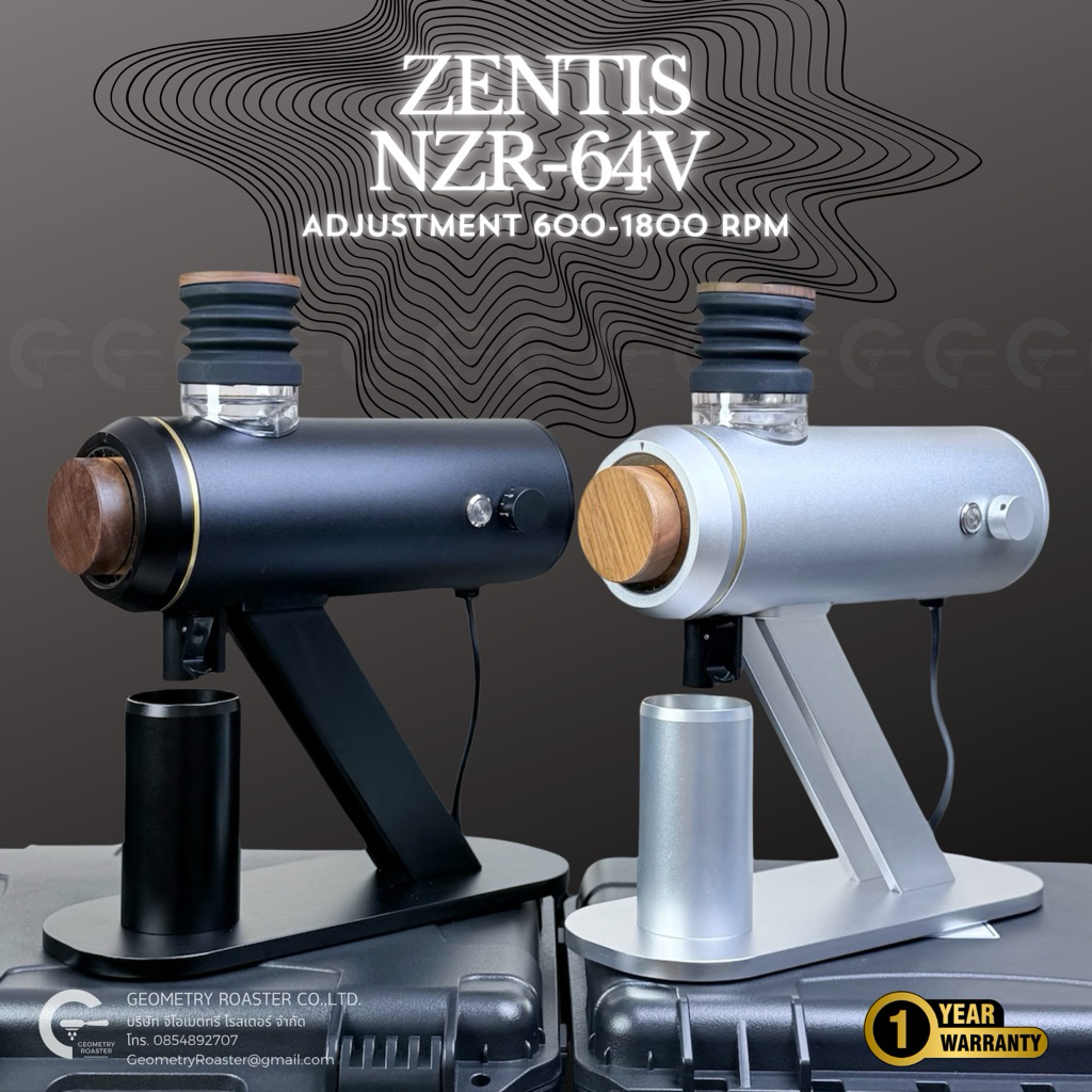 ZENTIS NZR-64V (เวอร์ชั่นใหม่แนวนอน+ปรับรอบได้) เครื่องบดกาแฟ เครื่องบดไฟฟ้า รับประกันศูนย์ไทย1ปี
