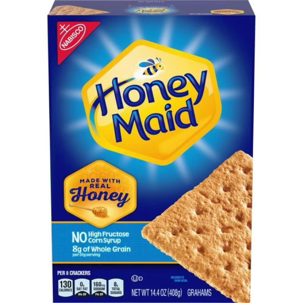 [ส่งด่วนจ้า] Nabisco Honey Maid Graham Crackers 408g. ฮันนี่เมด เกรแฮมแครกเกอร์ ขนมปังกรอบ แครกเกอร์ บิสกิต
