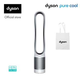Dyson Pure Cool™ TP00 Tower Purifier Fan White Silver พัดลมฟอกอากาศ ไดสัน สีขาว พร้อมกระเป๋าผ้าสีขาว
