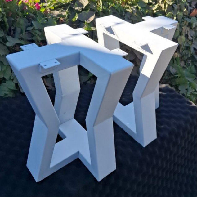 ขาโต๊ะเหล็ก โต๊ะกาแฟ โต๊ะกลาง 1คู่ (2ขา)  ขนาด ก30xส40ซม. สีดำด้านและสีขาว 1คู่(2ขา) Iron Loft Table