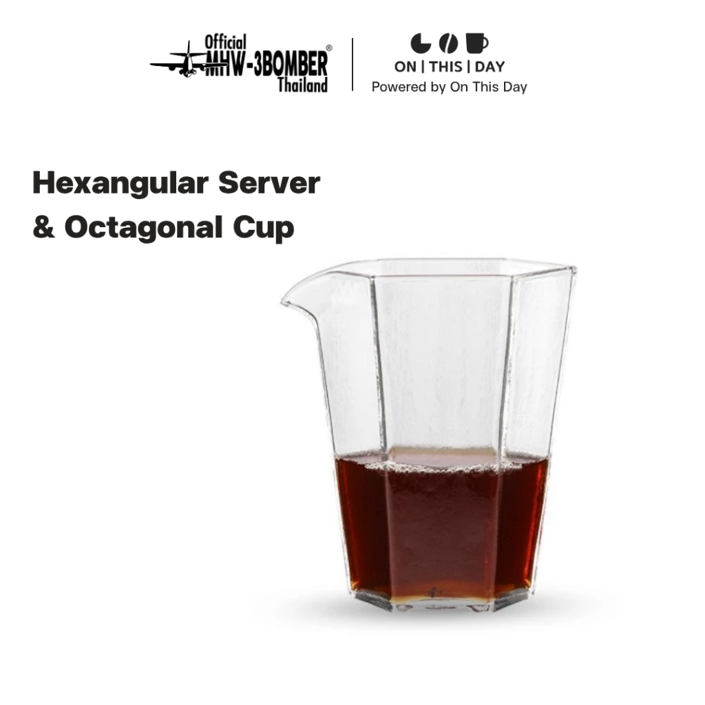 MHW-3BOMBER Hexangular Coffee Server and Octagonal Cup เหยือกเสิร์ฟกาแฟ 360 ml และแก้วกาแฟ 60 ml