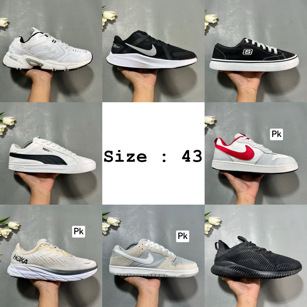 รองเท้าแบรนด์แท้มือสอง Size : 43-43.5