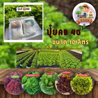 ปุ๋ย AB 4G+สำหรับปลูกพืชทางน้ำ เซตคู่ ได้ทั้งAB ขนาด 10 ลิตร