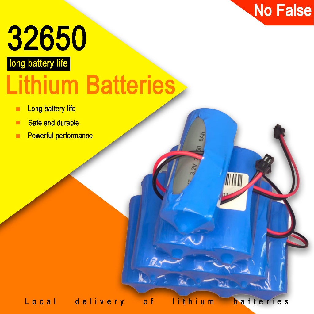 "32650 LiFePO4 6500mAh 3.2V Battery | Solar/Tools Use | BMS Protected, 2000+ Cycles"