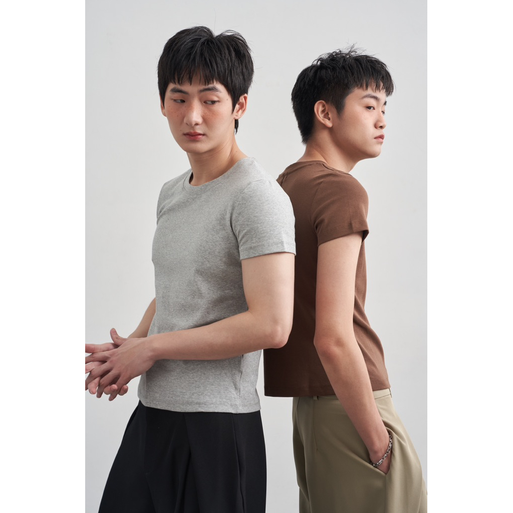 Dude Baby Tee เสื้อยืดทรงสั้นรัดรูปพอดีตัว A1 - รูปที่ 6