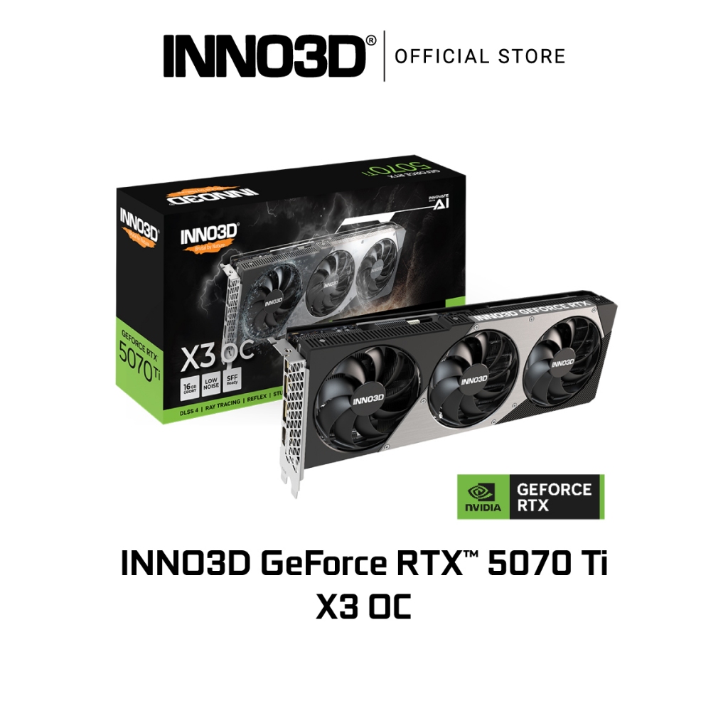 VGA INNO3D RTX 5070 TI X3 OC 16GB GDDR7 3XDP-HDMI : N507T3-16D7X-176068N