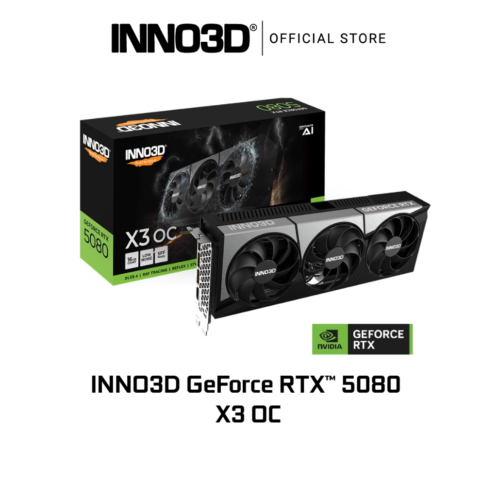 VGA INNO3D RTX 5080 X3 GAMING OC 16GB GDDR7 X3DP-HDMI : G50803-16D7X-17603930