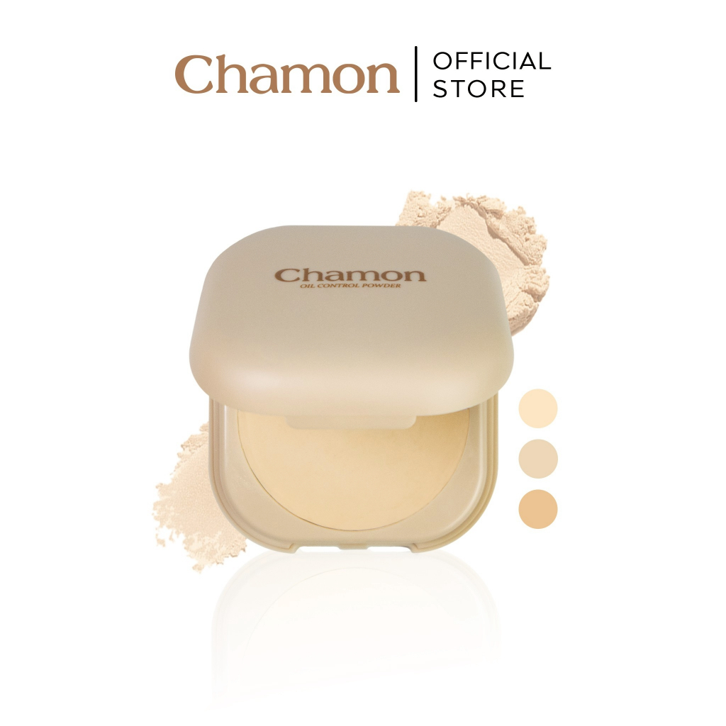 CHAMON Oil Control Powder แป้งพัฟ สูตรควบคุมความมัน 12g [CP801]