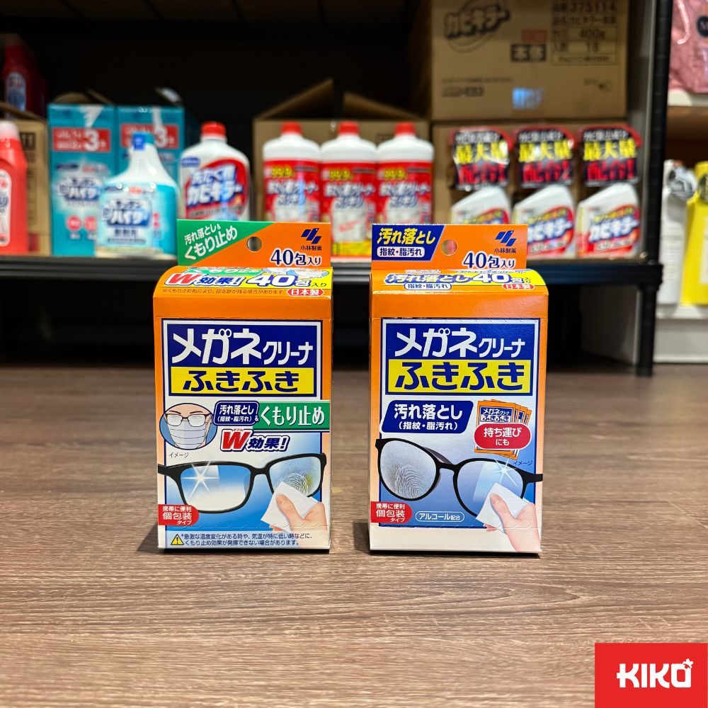 👓Kobayashi Seiyaka Glasses cleaner ผ้าเช็ดทำความสะอาดและผ้าเช็ดแว่น 1กล่องมี40แผ่น🫧
