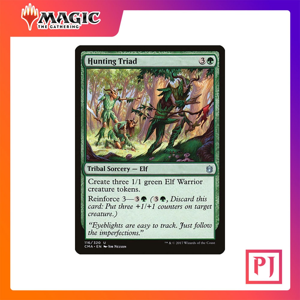 [MTG] Hunting Triad [CMA] [GREEN] [UNCOM] [NORMAL] [ENG] (การ์ดเมจิค / Magic the Gathering)