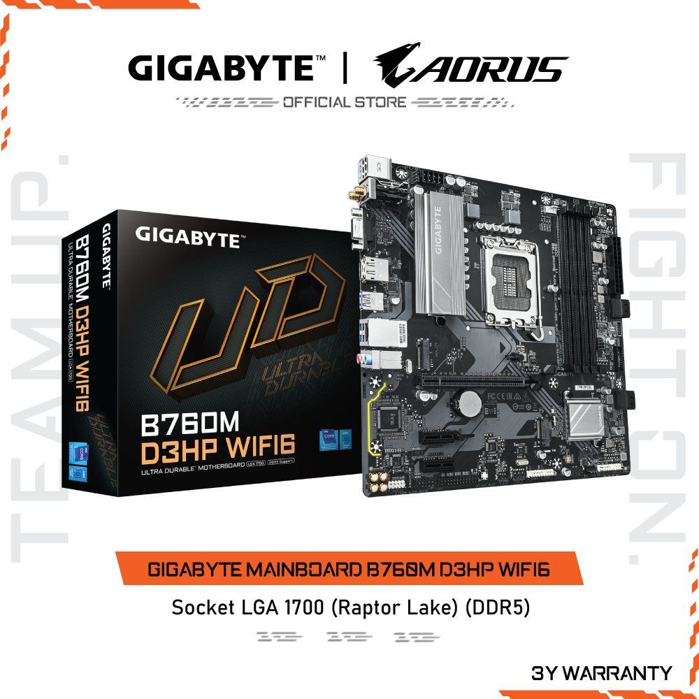 GIGABYTE MAINBOARD B760M D3HP WIFI6 เมนบอร์ด B760M D3HP WIFI6-1.0