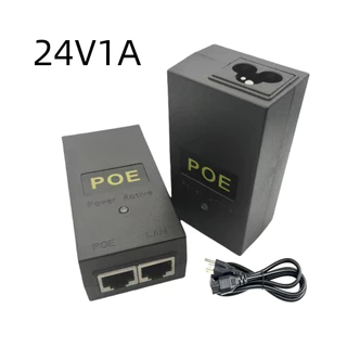 POE Power Injector ใช้ร่วมกันได้ 24V 48V แหล่งจ่ายไฟ POE อะแดปเตอร์อีเทอร์เน็ต POE
