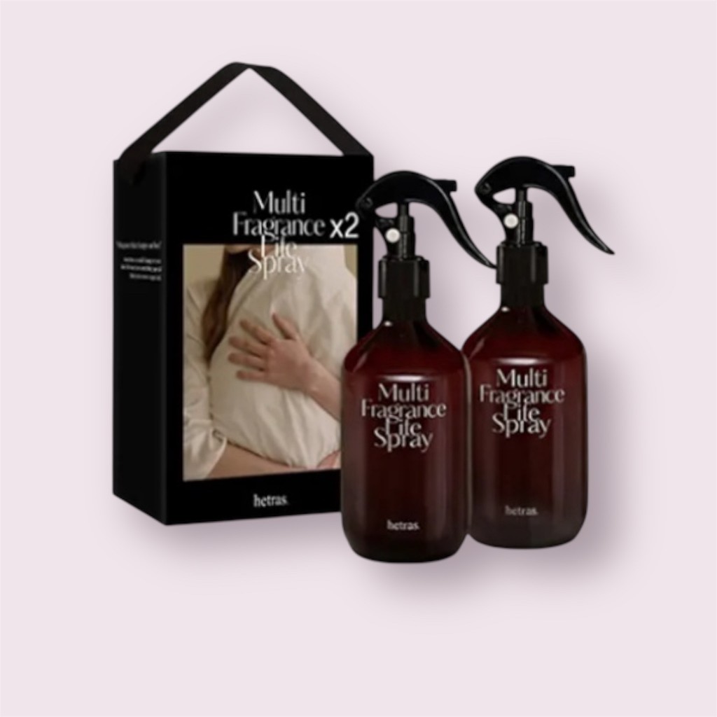Hetras Multi Fragrance Life Spray 300ml (Flower Shop, La Tulip Shower, Pure Laundry, Hug Soap, White Shirt, Hotel Wood)