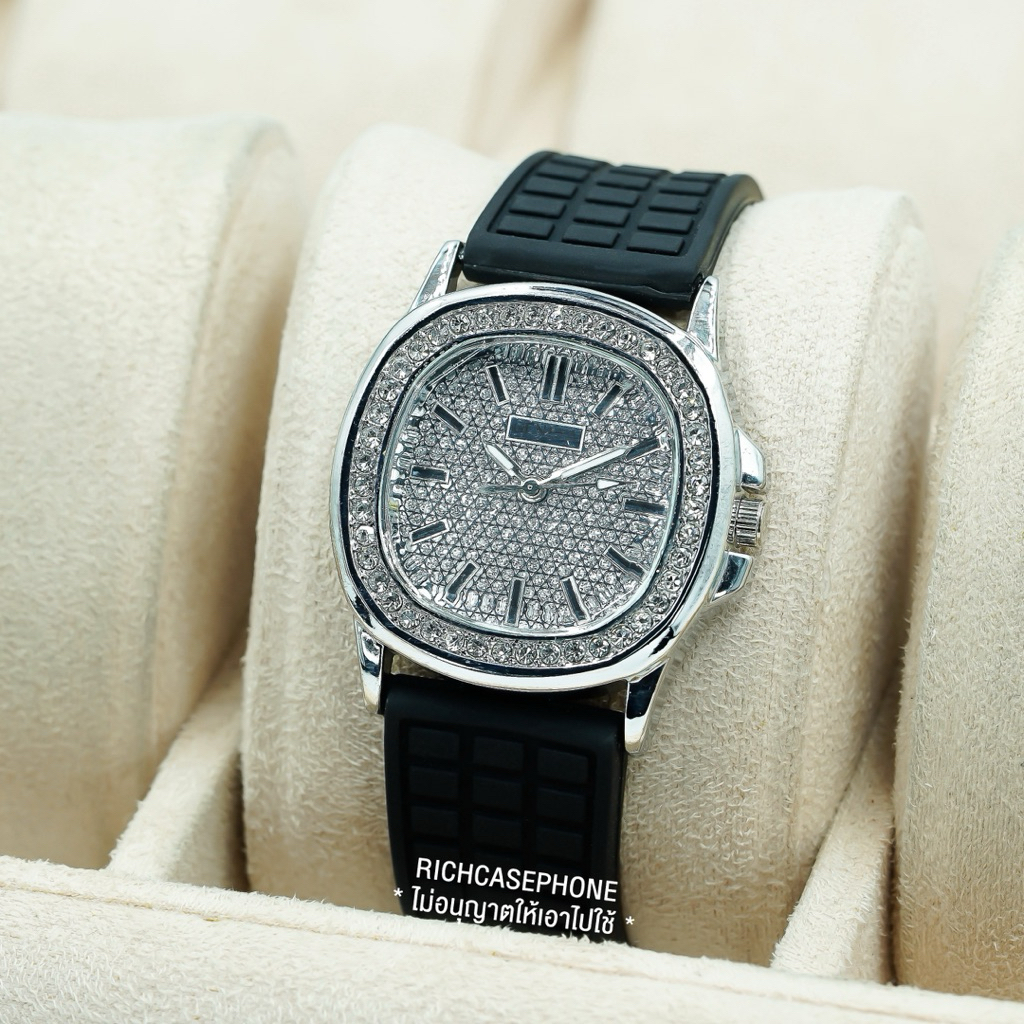 นาฬิกาข้อมือผู้หญิง GENEVA - เจนีวา แท้ รหัส GG241 หน้าปัดเพชร สายซิลิโคน มีหลาย