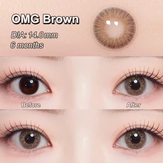 Magister Realcon คอนแทคเลนส์ 6 เดือน Mini Brown/ Gray คอนแทคเลนส์รายวัน contact lens เกาหลี (2 ชิ้น/คู่)