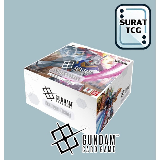 กล่องมีตำหนิบุบจากการขนส่งทักแชทขอดูรูปได้คับ GUNDAM CARD GAME  New type Rising [GD01] [ENG]