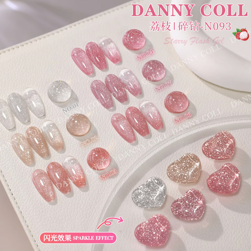 สีเจลแฟลช Danny coll รุ่น N093 ยกเซต 8 สี สีแฟลช สีเจลกลิตเตอร์ แถมชาร์ตสี ราคา ถูกที่สุด ดีลบีเคเค แกลเลอรีภาพที่ 2