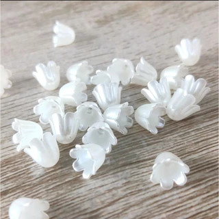 ดอกไม้ครอบไล่สี/มุก/เคลือบAB 10mm. 50/100ชิ้น