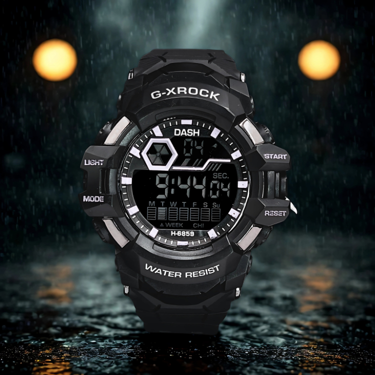 G-XROCK นาฬิการุ่น H-6859 ฟังชังก์ครบ สายเรซินกันน้ำ หลากสี