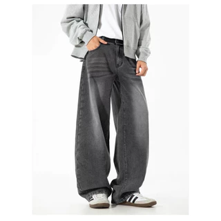 Baggy Pants Jeans 12 สี กางเกงยีนส์ผู้ชายขากว้าง ไซลินไดรต์ พอดี คอปกปานกลางพอดีเก็บอย่างดี