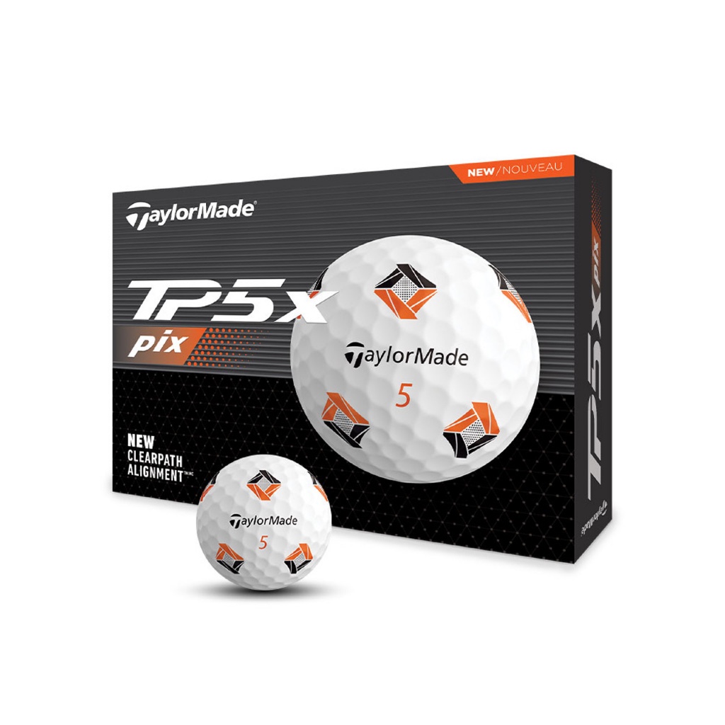 TaylorMade TP5x PIX 2024 Golf Balls White (1 Free1)