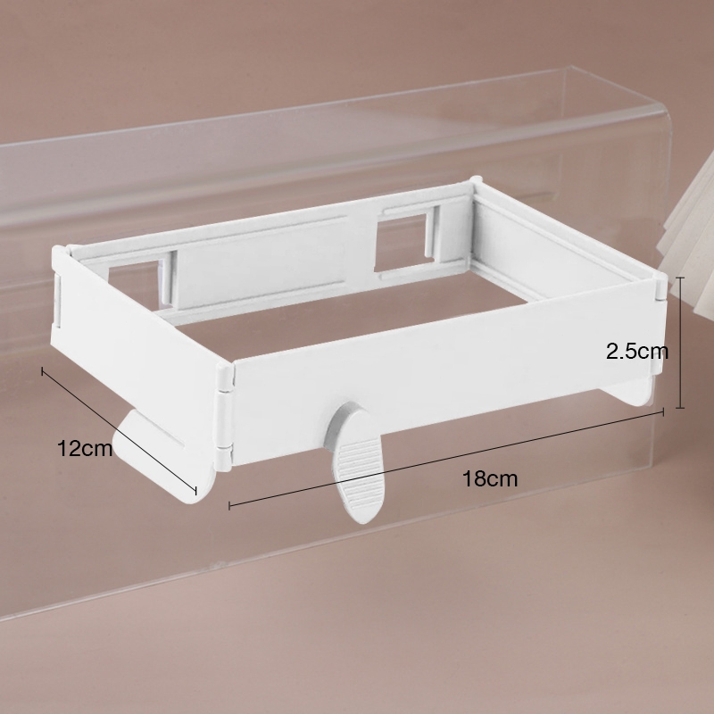 ติดผนัง ที่แขวนถุงขยะ ที่เรียบง่ายพับครัวเรือนถุงขยะ ประหยัดพื้นที่ ใช้งานง่าย ชั้นวาง ตู้ประตู ที่แขวนถุงขยะในห้องครัว - รูปที่ 3
