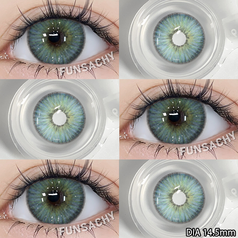 Lucifer คอนแทคเลนส์ คอนแทคเลนส์สี DIA14.5mm ตาโต คอนแทคเลนส์ยอดนิยม 1 คู่/2 ชิ้น การจัดส่งที่รวดเร็ว