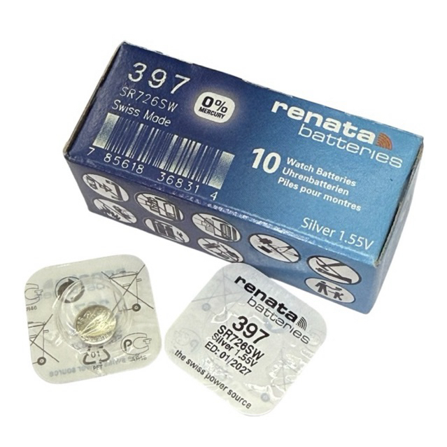Renata 397/SR726SW silver 1.55ล็อตใหม่ ส่งด่วนรับสินค้าภายในวัน1ก้อน