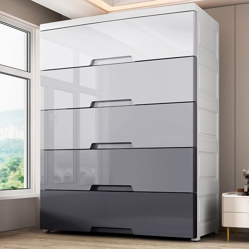 FORYO 50-60CM ลิ้นชัก ตู้ลิ้นชัก ลิ้นชักใส่เสื้อผ้า ตู้เสื้อผ้า PP ประหยัดพื้นที่ ความจุขนาดใหญ่ มีล้อเลื่อน