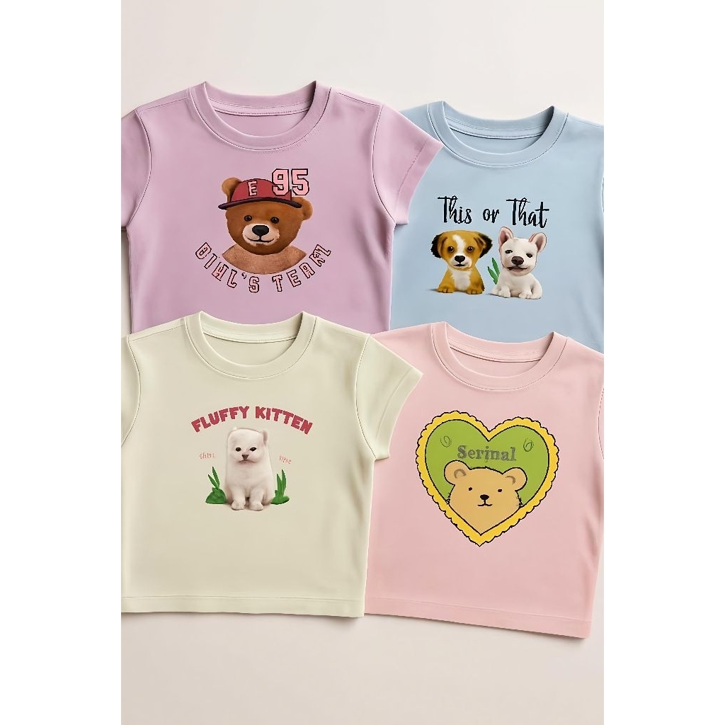 พร้อมส่ง เสื้อครอป ป้าย it's me