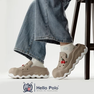Hello Polo รองเท้าแฟชั่นผู้หญิง รองเท้าแตะผู้หญิง พื้นหนา กันลื่นและทนทาน อ่อนนุ่ม คลายเมื่อยเท้า วัสดุ EVA HP8056